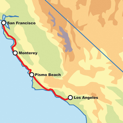 SAN FRANCISCO - LOS ANGELES PO PACIFIC COAST HIGHWAY - SELF DRIVE